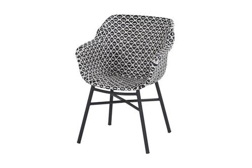 Hartman Delphine dining stoel white - black, Tuin en Terras, Tuinstoelen, Nieuw, Overige materialen, Verzenden