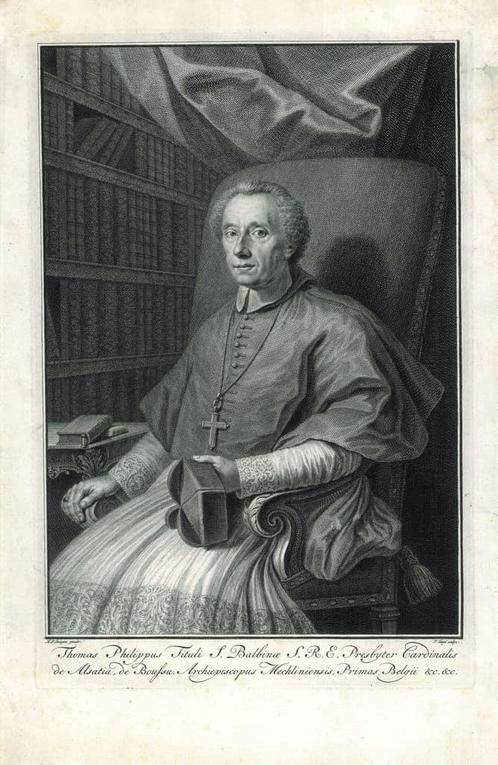 Portrait of Thomas Philip Wallrad de Henin-Lietard dAlsace, Antiek en Kunst, Kunst | Etsen en Gravures