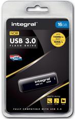 Integral Integral - USB stick 3.0 - 16 GB - zwart, Ophalen of Verzenden