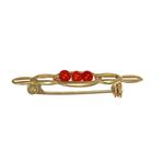 Broche - 18 karaat Geel goud Koraal, Sieraden, Tassen en Uiterlijk, Antieke sieraden
