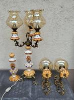 Lamp (3) - 2 wandlampen 1 vloerlamp - Glas, Keramiek,