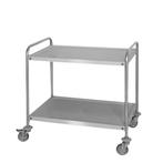 GGM Gastro | Serveerwagen - 1000x500mm - met 2 opslagruimtes, Verzenden