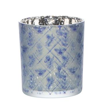Windlicht Glas delfts blauw klein 8 cm beschikbaar voor biedingen