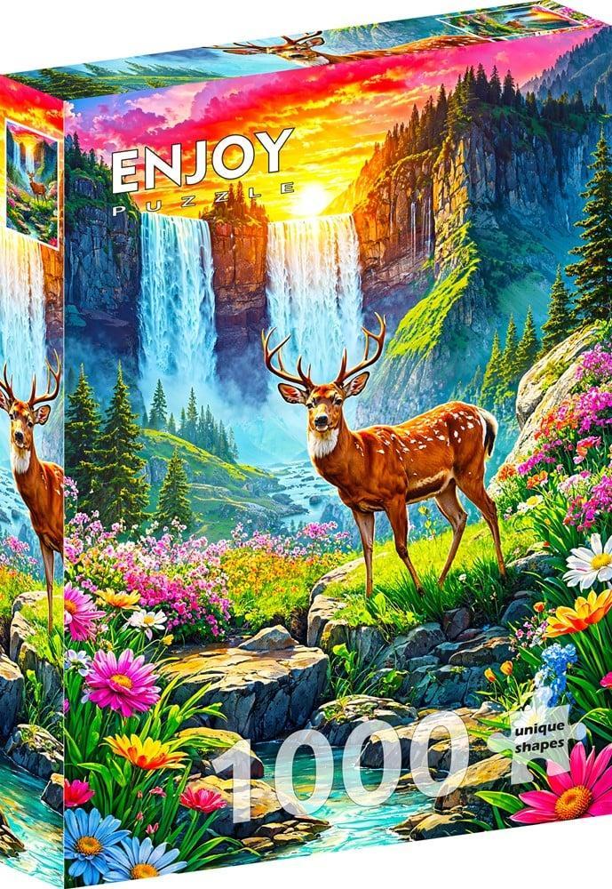 Deer Paradise Puzzel (1000 stukjes) | Enjoy Puzzle - Puzzels, Hobby en Vrije tijd, Denksport en Puzzels, Nieuw, Verzenden