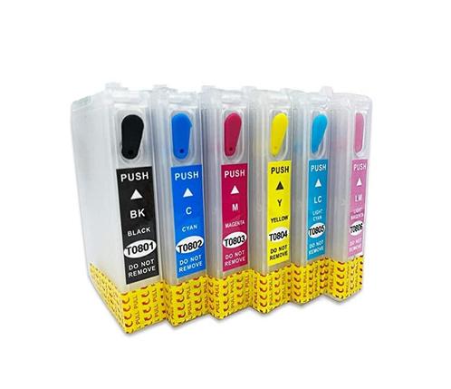 Geschikt Epson T0801 tot T0806 T0807 Navulbare cartridges, Computers en Software, Printerbenodigdheden, Cartridge, Nieuw