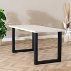 50% Korting: Eettafel Alec melamine beige 160 x 80 cm, Ophalen, Zo goed als nieuw, Rechthoekig, Scandinavisch, Modern