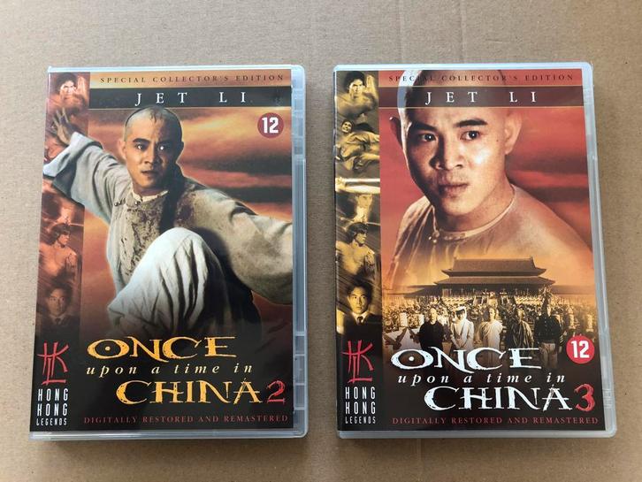 2X Jet Li - Once upon a time in China 2 en 3 - NIEUWSTAAT, Cd's en Dvd's, Dvd's | Actie, Zo goed als nieuw, Martial Arts, Vanaf 12 jaar