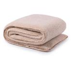 Alwero deken Modern Teddy Fleece Beige 75x100cm - 100% wol, Nieuw