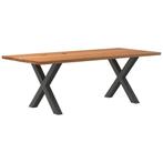 vidaXL Eettafel rechthoekig 220x100x74 cm massief eikenhout, Huis en Inrichting, Tafels | Eettafels, Verzenden, Nieuw