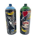 Koen Betjes (1992) - Street Spraycans - 2 Lot / Banksy, Antiek en Kunst, Kunst | Schilderijen | Modern