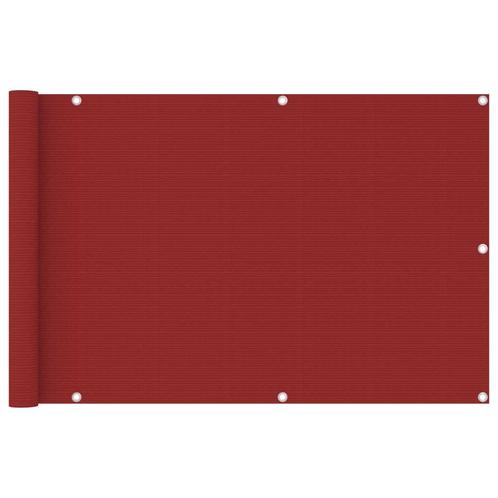 vidaXL Balkonscherm 90x400 cm HDPE rood, Tuin en Terras, Zonneschermen, Nieuw, Verzenden