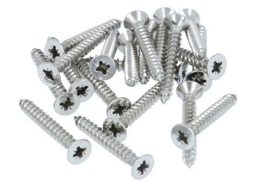 20 stuks Houtschroeven pozidrive 3.7X30 mm RVS Gepolijst, Doe-het-zelf en Verbouw, IJzerwaren en Bevestigingsmiddelen, Nieuw, Ophalen of Verzenden