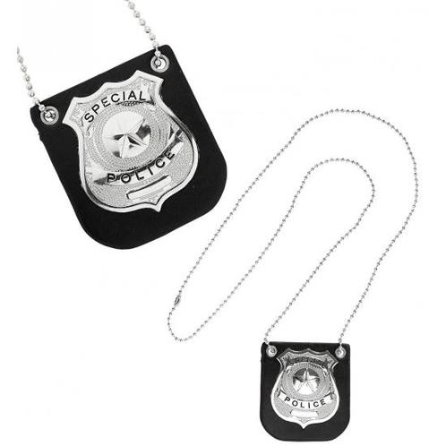 Zilveren politie badge aan ketting volwassenen - Sieraden, Hobby en Vrije tijd, Feestartikelen, Verzenden