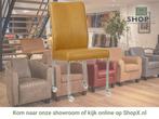 Leren eetkamerstoel Comfort met wieltjes - Granada Amber, Huis en Inrichting, Stoelen, Bruin, Nieuw, Leer, Ophalen of Verzenden