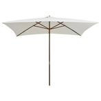 Tuinparasol 200x300cm | hout | retourdeal 65% korting, Tuin en Terras, Parasols, Nieuw, Ophalen of Verzenden, Stokparasol, 1 tot 2 meter