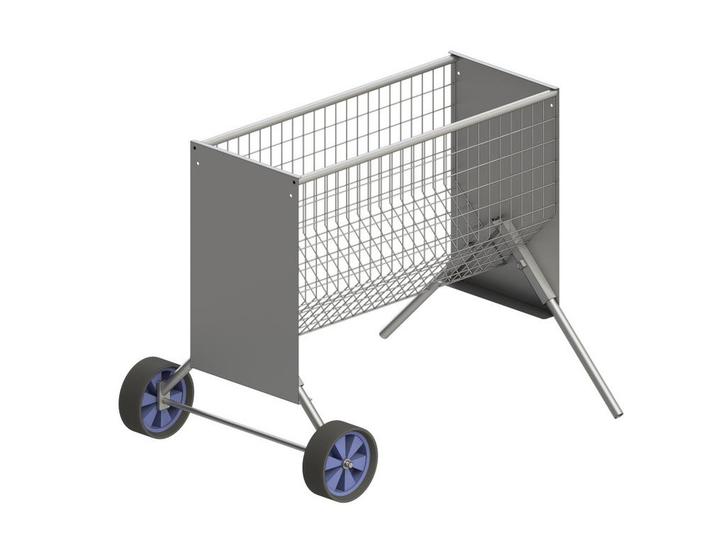 Verrijdbare schapenhooiruif 1,2 mtr met 2 wielen en 2 poten, Dieren en Toebehoren, Paarden en Pony's | Overige Paardenspullen