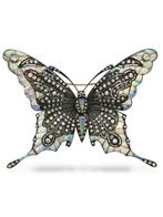 Broche - 18 karaat Witgoud, 18K geelgouden vlinder grote