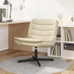 vidaXL Draaistoel Crème 63 x 75 x 76 cm Stof, Huis en Inrichting, Stoelen, Verzenden, Nieuw