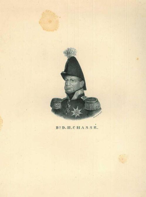 Portrait of David Hendrik, Baron Chasse, Antiek en Kunst, Kunst | Etsen en Gravures