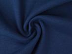 10 meter rib boordstof - marineblauw, Blauw, Ophalen of Verzenden, 30 tot 120 cm, Katoen