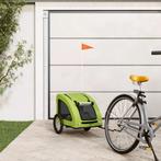 vidaXL Hondenfietstrailer oxford stof en ijzer groen, Dieren en Toebehoren, Verzenden, Nieuw