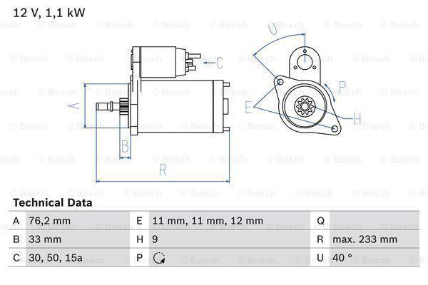 Startmotor / Starter VOLKSWAGEN TRANSPORTER T4 (2.0), Auto-onderdelen, Motor en Toebehoren, Nieuw, Ophalen of Verzenden