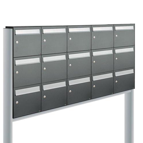 Brievenbusunit Flow set vrijstaand 5-breed, 3-hoog -, Tuin en Terras, Brievenbussen, Nieuw, Verzenden