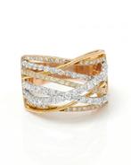 Statement ring - 14 karaat Roségoud - 1.14ct. tw. Diamant