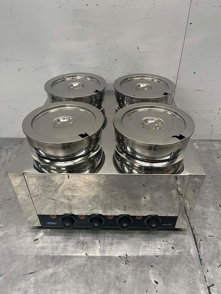 RVS Hotpot Hot Pot bain marie 4 x 5 liter 230V Horeca, Zakelijke goederen, Horeca | Keukenapparatuur, Nieuw zonder verpakking