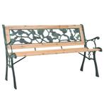 vidaXL Tuinbank 122 cm hout, Verzenden, Nieuw, Hout