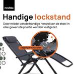2dekans | Novitaa Opvouwbare Ligstoel - Verstelbaar -, Tuin en Terras, Tuinsets en Loungesets, Ophalen of Verzenden, Gebruikt