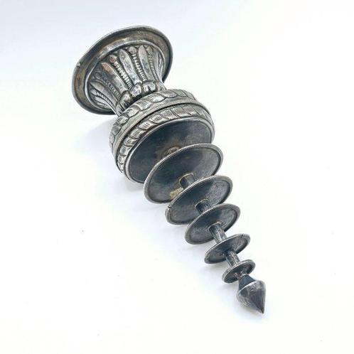 Oud Birmaans Zilver Elegante Votiefstoepa Talisman - 165 mm, Antiek en Kunst, Antiek | Overige Antiek