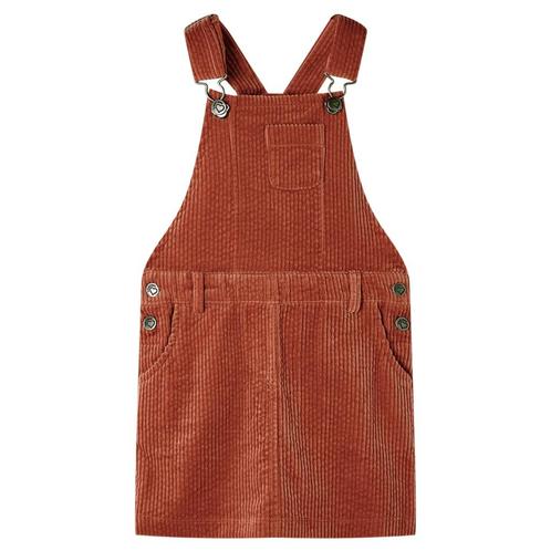vidaXL Kindertuinjurk 104 ribfluweel cognackleurig, Kinderen en Baby's, Kinderkleding | Overige, Nieuw, Verzenden