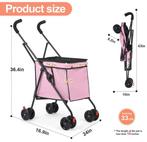 Opvouwbare Huisdierenwagen met 4 Wielen – Lichtgewicht Wande, Verzenden, Nieuw