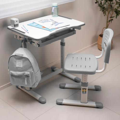 Kinderbureauset Sala kindertafel met 1 stoel grijs en wit [e, Kinderen en Baby's, Kinderkamer | Tafels en Stoelen, Verzenden