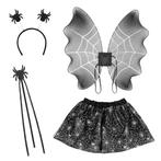 Halloween Accessoireset Meisje 4 delig, Verzenden, Nieuw