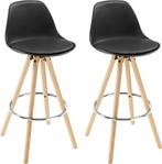 WOLTU 2 Barkrukken - Barstoelen - Set van 2 - Kunstleer - Zw, Verzenden, Nieuw