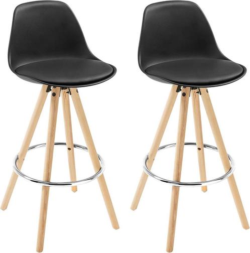 WOLTU 2 Barkrukken - Barstoelen - Set van 2 - Kunstleer - Zw, Huis en Inrichting, Overige Huis en Inrichting, Nieuw, Verzenden