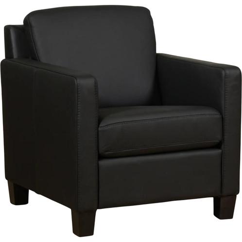 Leren Fauteuil Smart - Toledo Leer Nero - Poten Hout Zwart, Huis en Inrichting, Fauteuils, 50 tot 75 cm, 75 tot 100 cm, Nieuw