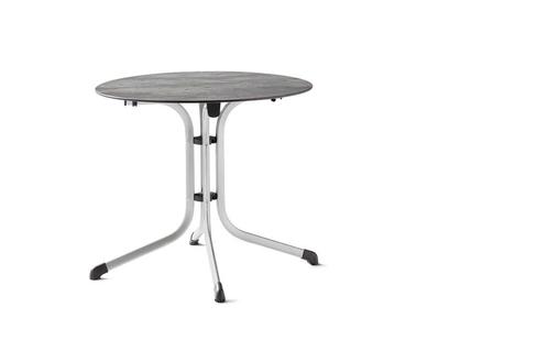 Sieger Boulevard klaptafels staal/polytec Ø85 cm tot 140 cm, Tuin en Terras, Tuintafels, Ophalen of Verzenden