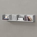 Wandrek Ekero met 4 vakken 95x17x16,5 cm betonkleurig, Huis en Inrichting, Woonaccessoires | Wandplanken en Boekenplanken, Verzenden