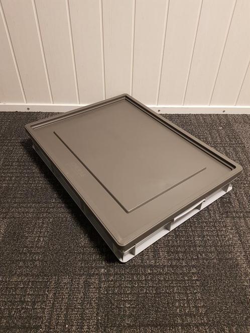 Kunststof bak 800x600x120mm, grijs, met oplegdeksel,, Doe-het-zelf en Verbouw, Overige Doe-het-zelf en Verbouw, Gebruikt, Ophalen of Verzenden