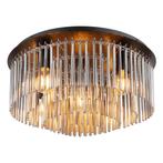 Plafondlamp GORLEY ø50CM  E27 Matt zwart 5-Lichts Smoked, Ophalen of Verzenden, Nieuw, Metaal