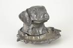 Inktpot - in the form of a dog’s head - Zinklegering, Antiek en Kunst, Curiosa en Brocante