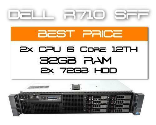 Dell R710/12 Core 24TH/32GB RAM / 2x 72GB 10K SAS SFF server, Computers en Software, Servers, Zo goed als nieuw, 2 tot 3 Ghz, Hot swappable onderdelen