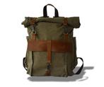 Rugzak Wales Vintage Green Canvas met 100% echt leder detail, Verzenden, Nieuw