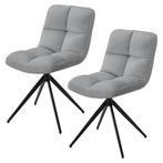 Eetkamerstoel / Draaistoel Dallas - Set van 2 - Lichtgrijs, Huis en Inrichting, Stoelen, Verzenden, Nieuw