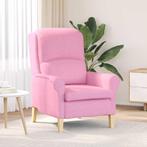 vidaXL Fauteuil Roze 76 x 94 x 102 cm Stof, Huis en Inrichting, Fauteuils, Verzenden, Nieuw
