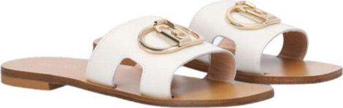 Liu Jo Platte Dames Sandalen Met Logo - Wit - Maat 38 (Mode), Kleding | Dames, Schoenen, Wit, Nieuw, Verzenden