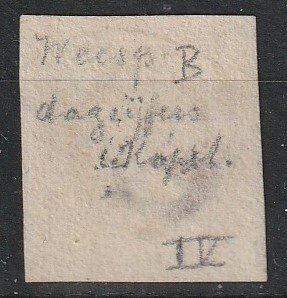 Nederland 1852 - met halfrondstempel WEESP B met stempelfout, Postzegels en Munten, Postzegels | Nederland